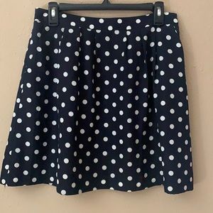 J. crew shirt navy skirt *with pockets*
